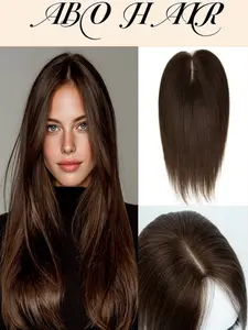 7x11cm Human Hair Topper, Natural Look Extension, Easy to Use, Perfect for Daily Wear, Enhance Your Hairstyle Effortlessly