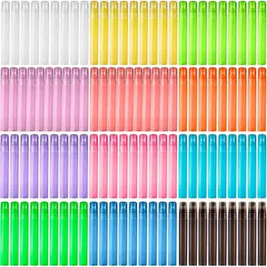 108 count 10 ml  Bottles Plastic Perfume Bottles Empty Fine Mist Perfume Bottle for Essential Oils Supplies(Assorted Color)