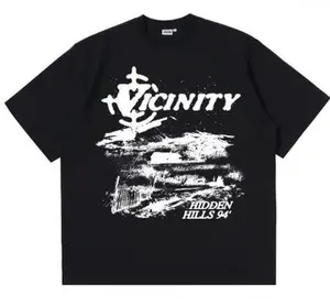 Vicinity Hidden Hills 94 Graphic T-Shirt, Vintage Washed Distressed Oversized Streetwear Top, Retro Y2K Skate Punk AOP Tee for Men Women, Hip Hop Skate Culture Fan Gift & Casual Apparel