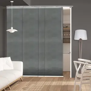 Dove 4-Panel Single Rail Panel Track 48"-88"W x 91.4"H, Panel width 23.5" - 70% LIGHT-FILTERING