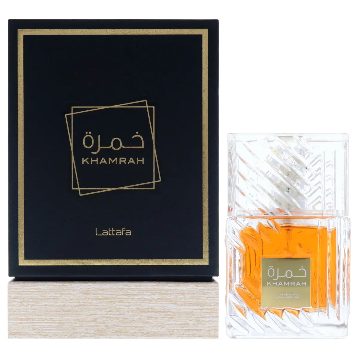 Lattafa Khamrah Eau de Parfum - 3.4 oz Spray Bottle, Premium Unisex Aromatic Dark Sweet Liquid Edp, Spicy Oriental Gourmand Aroma Oriental with Vanilla Blend, Dates, Mahonia Notes, Standard Size, 3.4 Fl Oz, Unisex Wear
