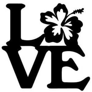 Aloha hawaiin Hawaii hibiscus flower vinyl decal sticker 5” decal sticker