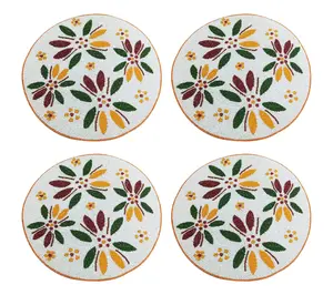 Temp-tations Set of 4 14" Beaded Placemats