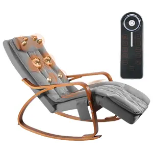Massage Rocking Chair Shiatsu Back Neck Massager Recliner Chair with Heat Electric Ergonomic Lounge Chair Massager with Remote Control Comfort