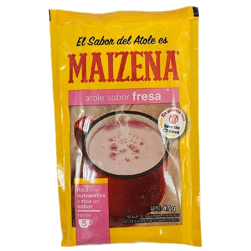 Maizena Atole Sabor Nuez, Fresa, Napolitano & Vainilla Corn husk to prepare atole 1 bag
