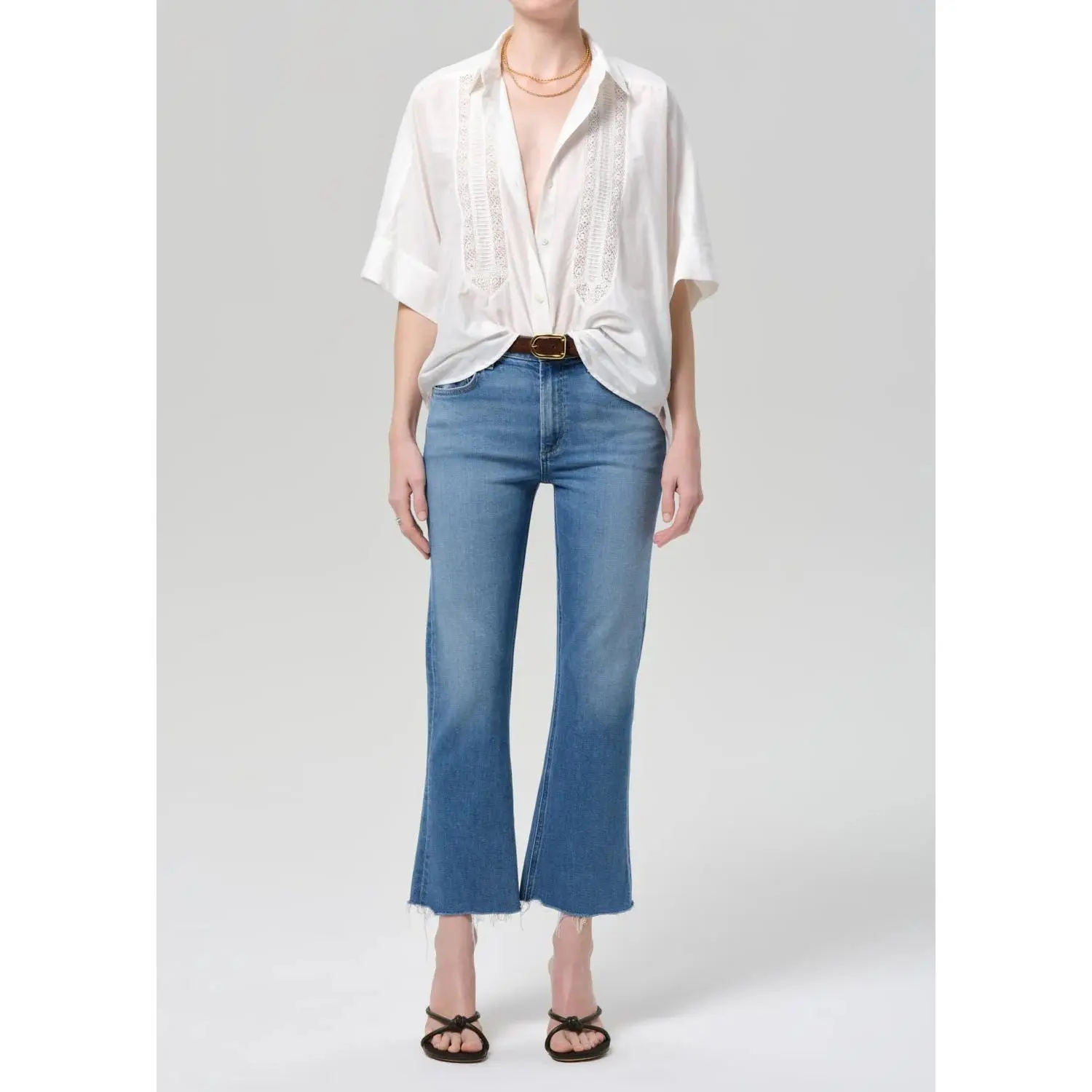 Citizen of Humanity Goldie Ankle Kick Flare In Calla