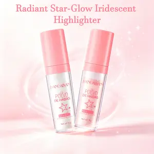 HANDAIYAN Highlighter Powder - Illuminating & Contouring Beauty Product for Face & Body Makeup - Magic Wand with White & Pink Shimmer Particles - Longwear & Light-as-Air Formula Bronzer Glow Wand