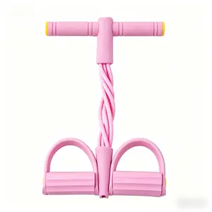 3-in-1 Adjustable Pedal Resistance Band, 8-Tube Multifunctional Tension Rope, Natural Latex Band for Body Shaping Workouts (Adult Party Game Accessory)