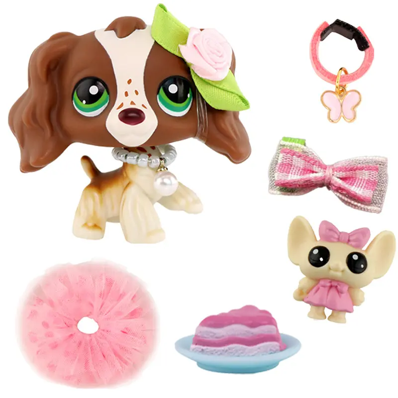 Mini Cocker Spaniel & Dachshund Bobble Head Figurine Toyset - Cute Animals Model Set with Accessories, Kid-Ready Gift for 10-12 Years Kids, Open Ended Play Action Figures (Toys & Hobbies Classic Novelty)