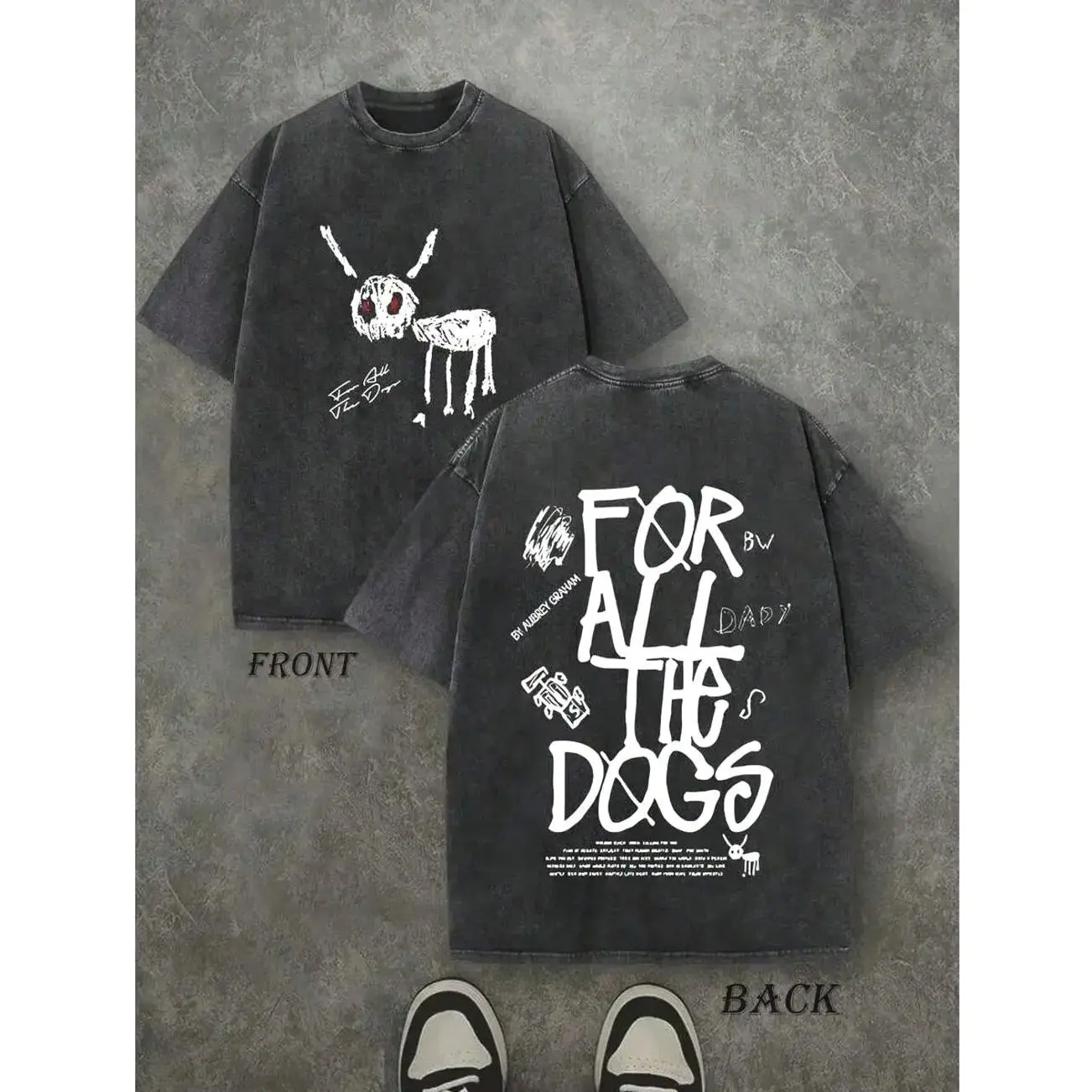 Double-Sided Digital Printed T-Shirt Rapper DrakeFOR ALL THE DOGS Graphic TeeHip Hop T Rend T-Shirt 1Pcs Casual Soft Short Sleeve Pure 100% Cotton 220gsm T-Shirt ,Unisex 6DE