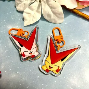 Victini Shiny Mythical Pokemon Keychain | Legendary Acrylic Charms perfect gift