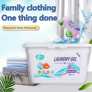 5-in-1 Laundry Pods Total 50 Count High Efficiency Hygienic Clean Heavy Duty Liquid Detergent Pacs Free Clear of Dyes Perfumes For Visible Invisible Dirt Dissolves in Water