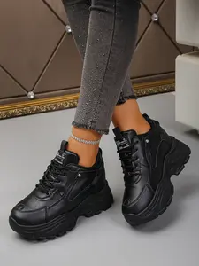 Stylish Women's Platform Dad Sneakers, Thick Soled Sneakers, Thick Sole Casual Athletic Shoes for Spring & Autumn, Fashionable and Versatile Footwear