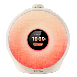 Dekala Sunrise Alarm Clock for Heavy Sleepers with Pulse Wake, Sunset Sound Machine with Breathing Ambient Light, Loud Alarm for Bedrooms, Wake Up Light, Digital Color Display & 7 Themes, No App