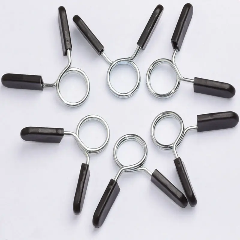 Fitness Barbell Dumbbell Collars - Strength Training Equipment for Bodybuilding, Weightlifting, 2.5-3.0 in Quick Release Clip-On Spring Clips, Thick Non-Slip Clamp Heads, Universal Size Firm Clamp with All-Round Stable Fixation, Strong Bearing Capacity