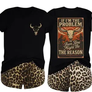 Vintage If I’m the Problem, Then You Might Be The Reason Graphic Tee, Bold Cow Skull T-Shirt, Western Cowgirl Aesthetic, Gift For Unisex, Streetwear