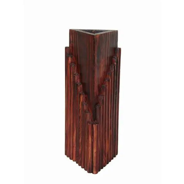 212 MAIN STV-02 Handmade 9-in Wooden Vase by Sunshine Trading, Modern Home Decor Accessory, Ideal Gift Option