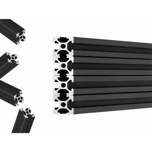 4 count 500mm (19.69 Inch) 2020 T-Slot  Extrusion Rails, Black Anodized, European Standard, for  Printer, CNC Machine, and DIY Projects