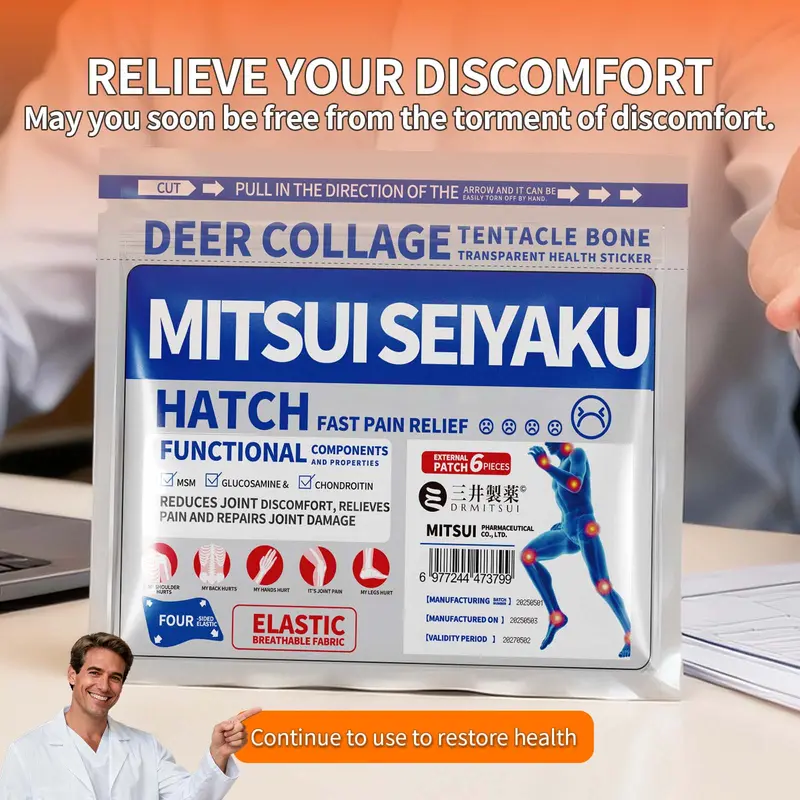 DRMITSUI Seiyaku FARINFRARED BonePainPatch Thermal Patches 6 Patches Bag for Recommended Use