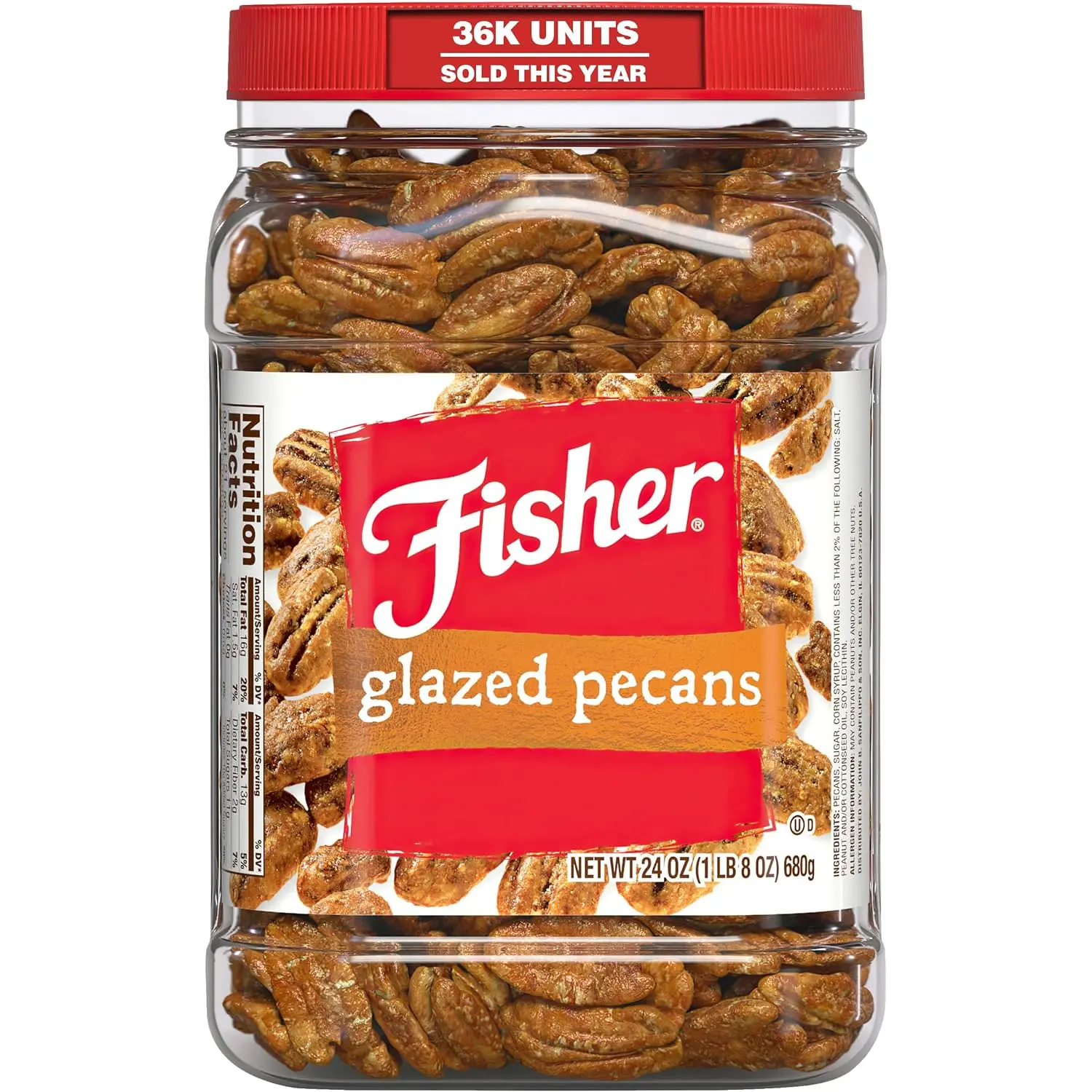 Snack Glazed Pecans Candied, 24 oz, Pack of 1