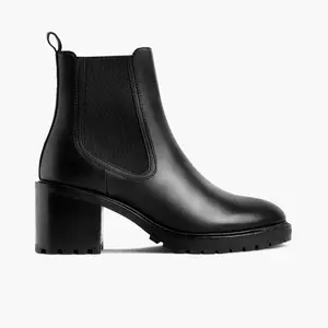 Thursday Boots Women's Knockout High Heel Chelsea Boot In Black Leather