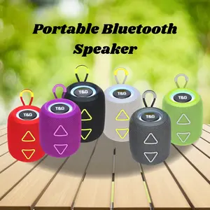 TG-655 Mini Portable Bluetooth 1200mAh Battery Capacity Speaker FM Radio / USB / LED Lights