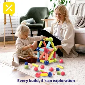 Magnetic Designer Creative Building Set - 38/98 Pieces Educational Toy for Kids Birthday Gift Fun Assembly Blocks from China