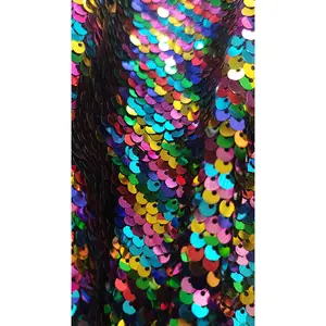 Rainbow to Gold Reversible Sequins Mesh