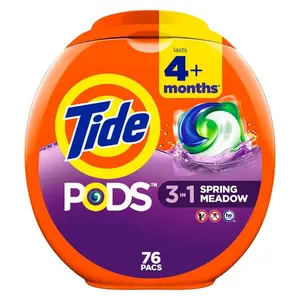 3 in 1 Spring Meadow Scent Laundry Detergent Pods, 76-Count