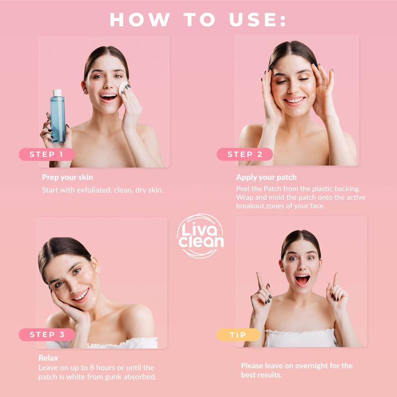 LivaClean 240 CT Star Pimple Patch - w/Salicylic Acid & Tea Tree Oil - Pink & White Acne Patches Star - Pimple Patch Cute - Cute Pimple Patches - Star Pimple Patches for Face - Star Pimple Patches Skincare Blemish