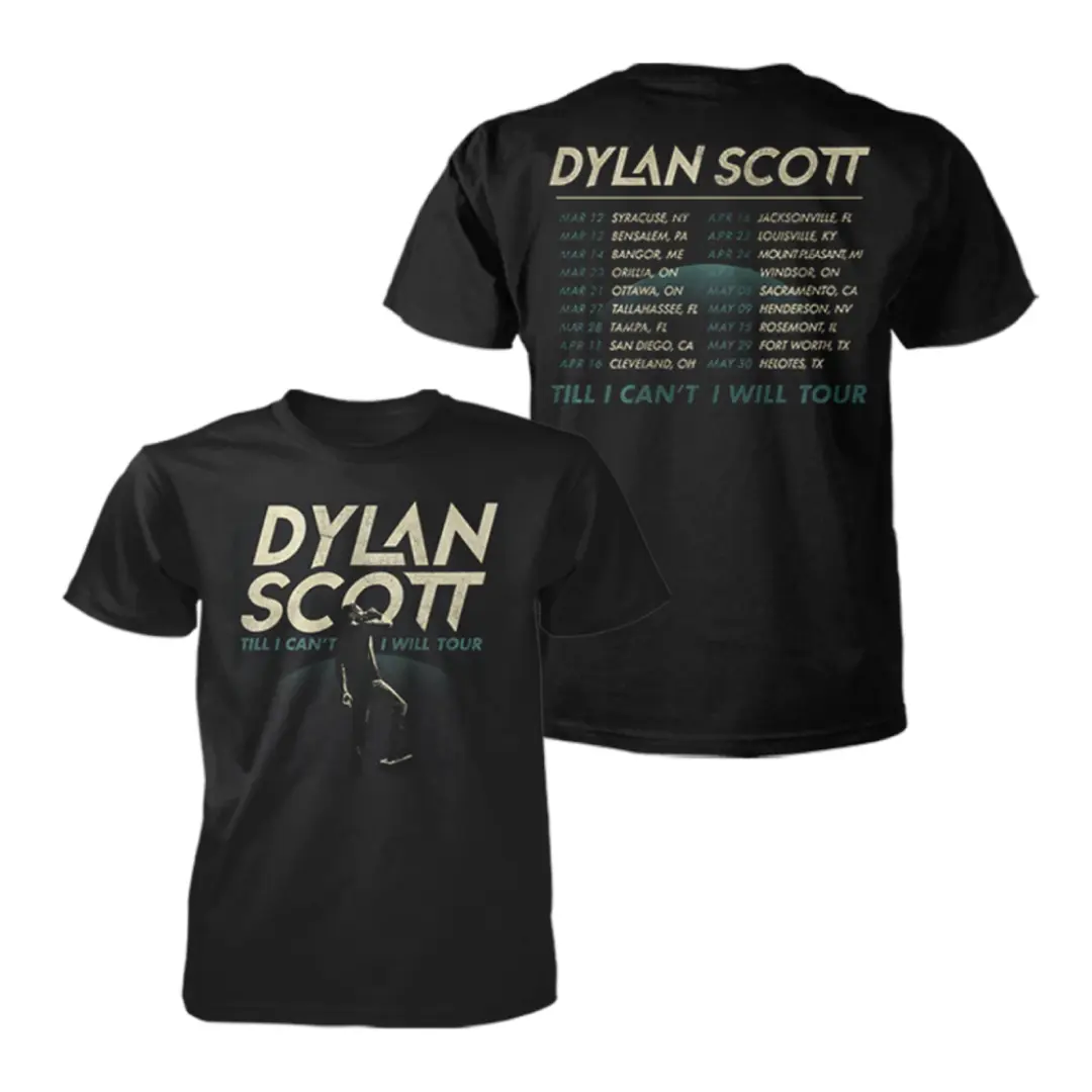 Dylan Scott Till I Can’t I Will Tour 2026 T-Shirt – Country Music Concert Graphic Tee, Men’s & Women’s Tops