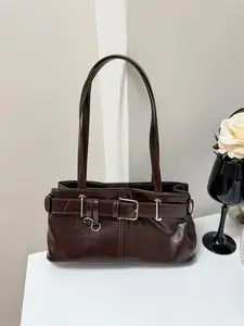 Korean Style New Women's Shoulder Bag, Unique Design Underarm Bag, High-End PU Fashion Handbag, Small Square Crossbody Bag, Fashionable Unique Bags