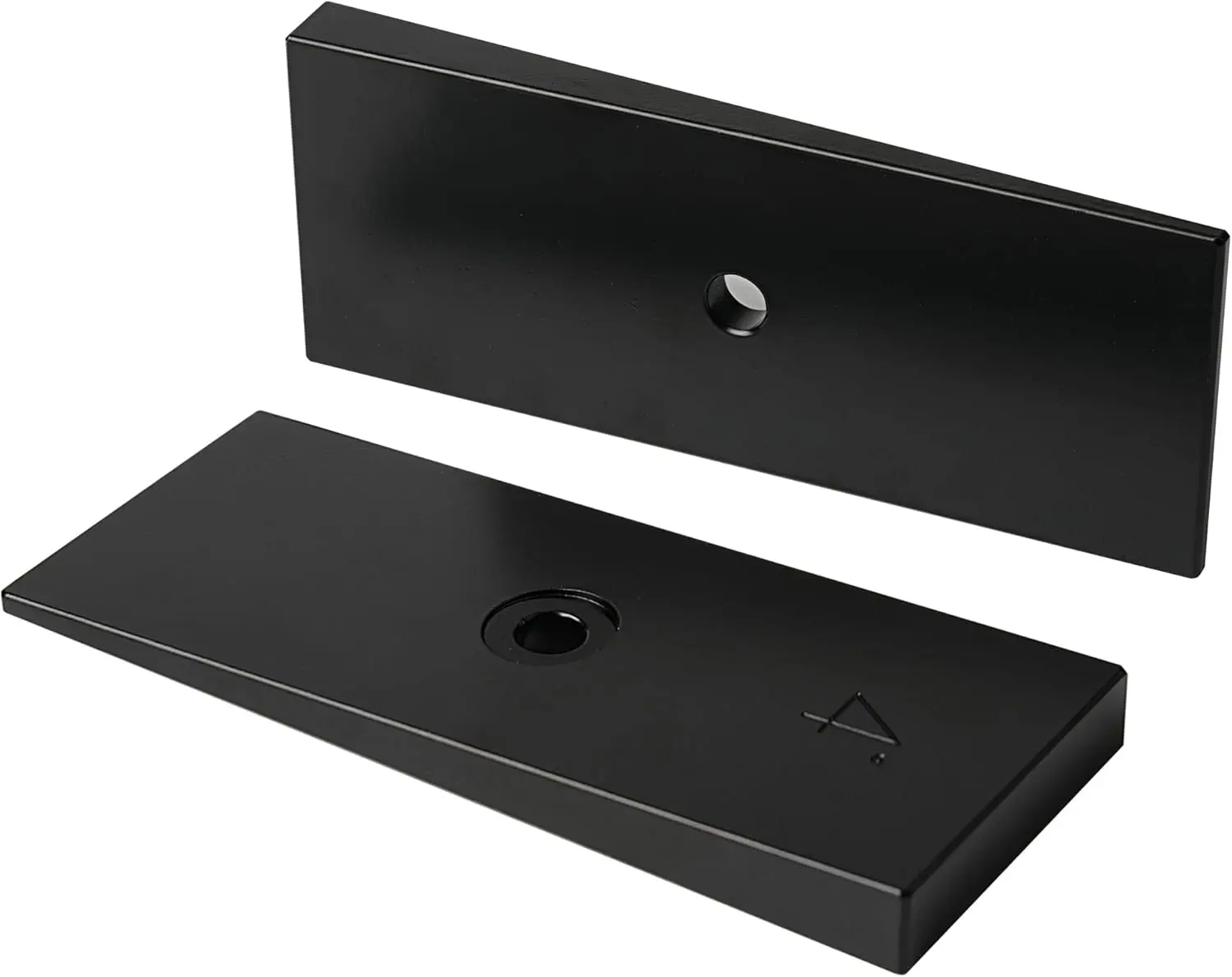 Heavy Duty 2" Wide 4-Degree Steel Leaf Spring Shims, 2 Count (Black) for Correcting Caster in Leaf Spring Packs, 4 Degrees