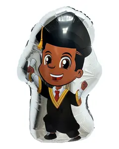 36" African American Boy Graduate Balloon 36" African American Boy Graduate Balloon