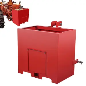 GARVEE 3 Point Ballast Box with 2" Hitch Receiver, Category 1, 800 Lbs Capacity, Available in Red and Green, Ideal for 3 Point Quick Hitch Loader Attachments, Enhances Tractor Stability and Performance.