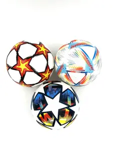 Champions League quality Soccer Ball Bundle remake by Prime Quality-Thermally Bonded Match Ball with Seamless Stitching- Official Match Weight- Long Lasting Professional High Grade PU Leather
