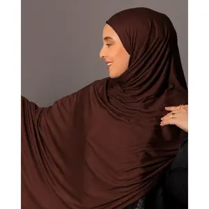 Premium oversize Jersey Hijab - Espresso Brown