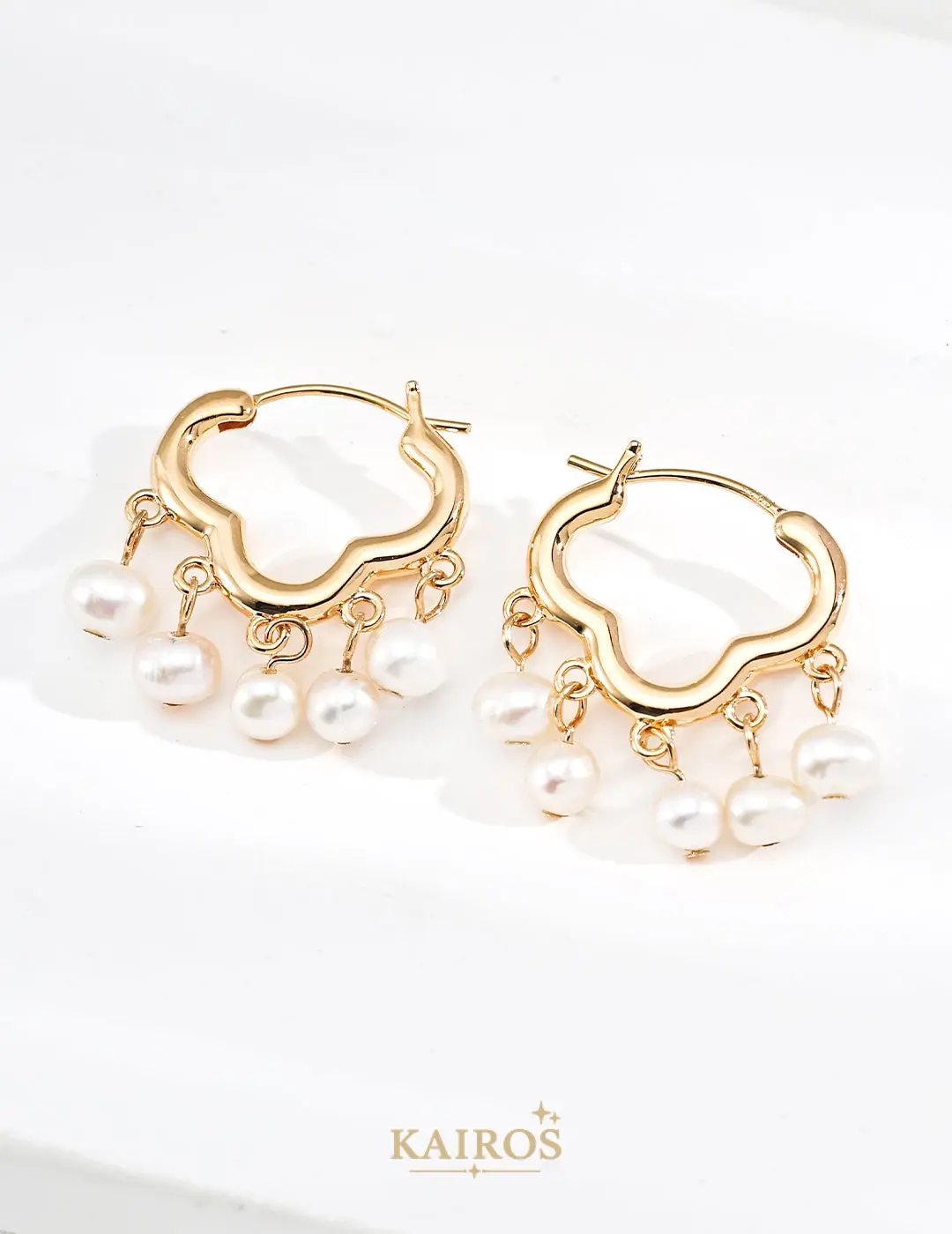 Fortune Lock Pearl Earrings