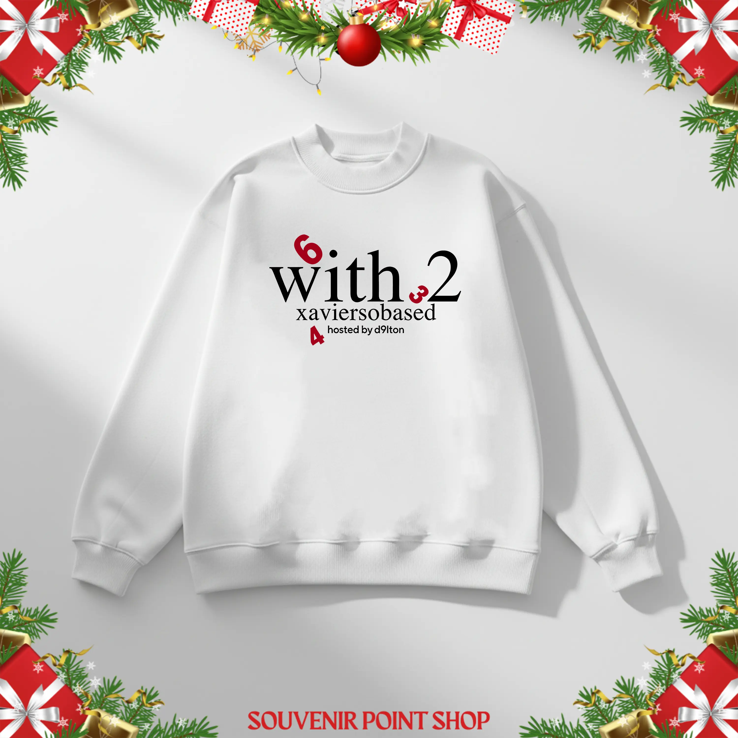 XavierSoBased Merch With 2 album Sweatshirt Y2k Hip Hop Merch, Music Lover Shirt, Gift for Fans