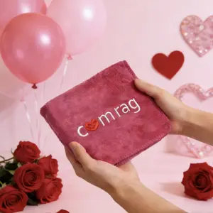 1pc Valentine's Day Microfiber Embroidered Bathroom Heart Towel, Funny Gift for Boyfriend's Birthday, Valentine's Day, Wedding Anniversary or New Year, Suitable for Bedroom or Bathroom, 30*30cm Humorous Theme