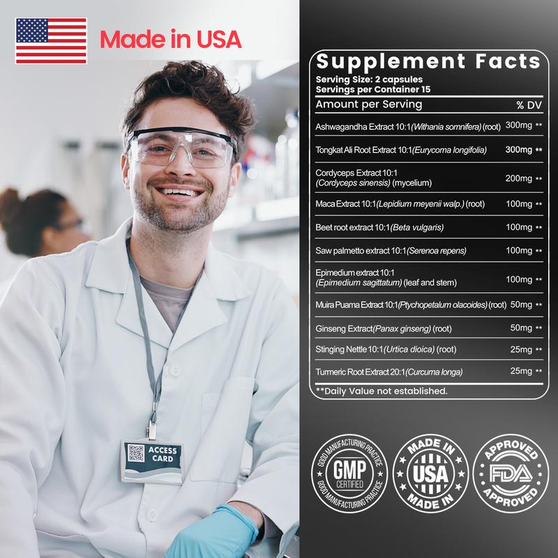 NOORUZ BOOST Capsule - All-in-one multivitamin Gluten-free, gelatin-free Increases nitric oxide Made in the USA Essential Minerals Supplement Adrenal Complex Supplement