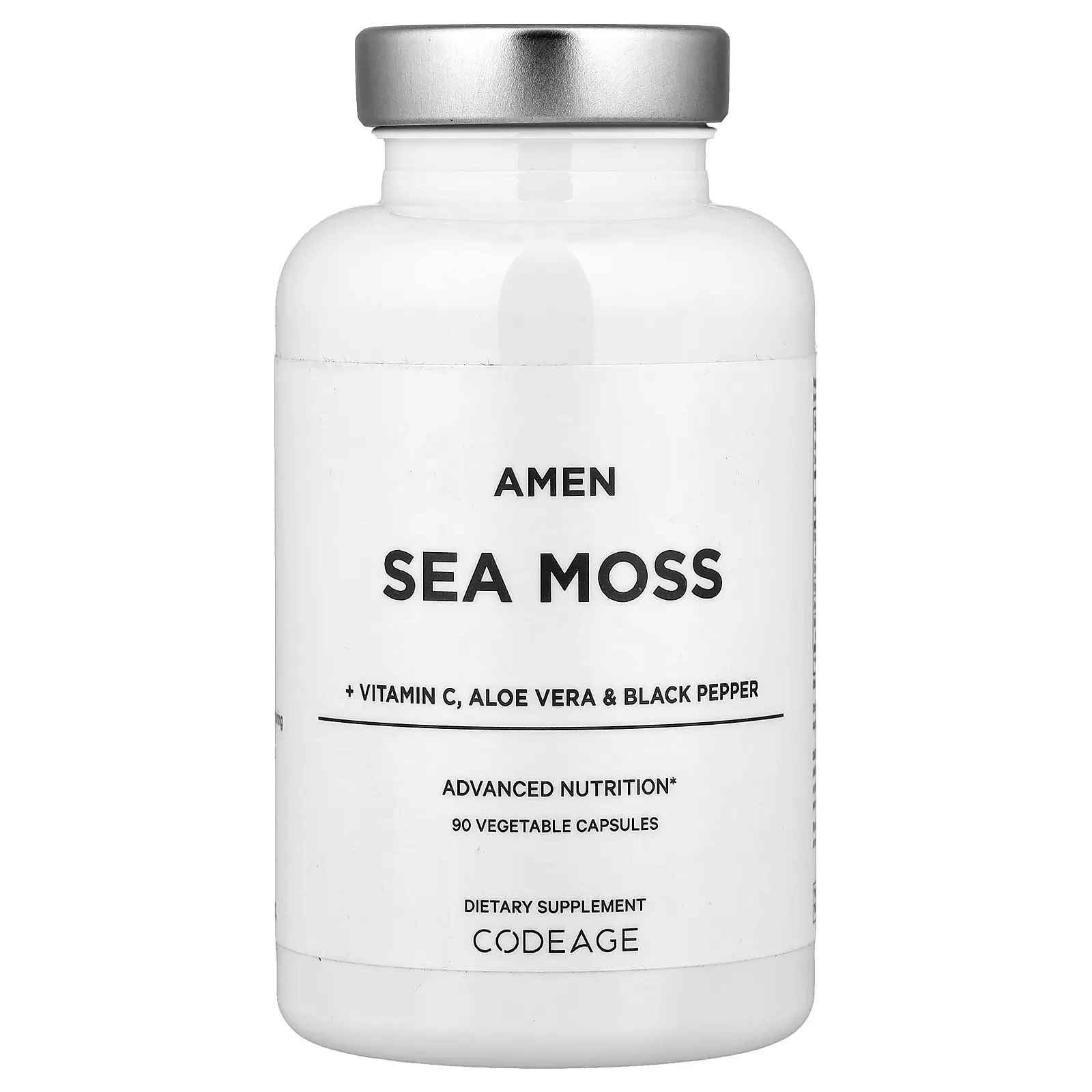 Codeage Amen, Sea Moss + Vitamin C, Aloe Vera & Black Pepper, 90 Vegetable Capsules