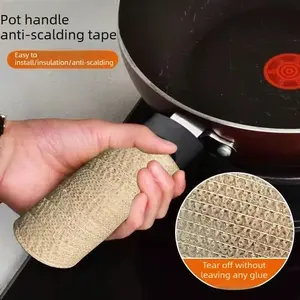 Self-adhesive heat-insulating wrapping tape, glue-free, leaves no residue after removal, heat-resistant and burn-proof.