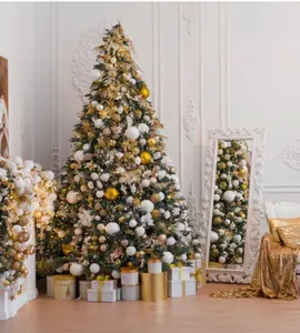 KTKDE 6ft Premium Artificial Christmas Tree with 1005 Branch Tips, 200 LED Battery Operated String Lights, Tree Top Star, for Home & Office Decoration