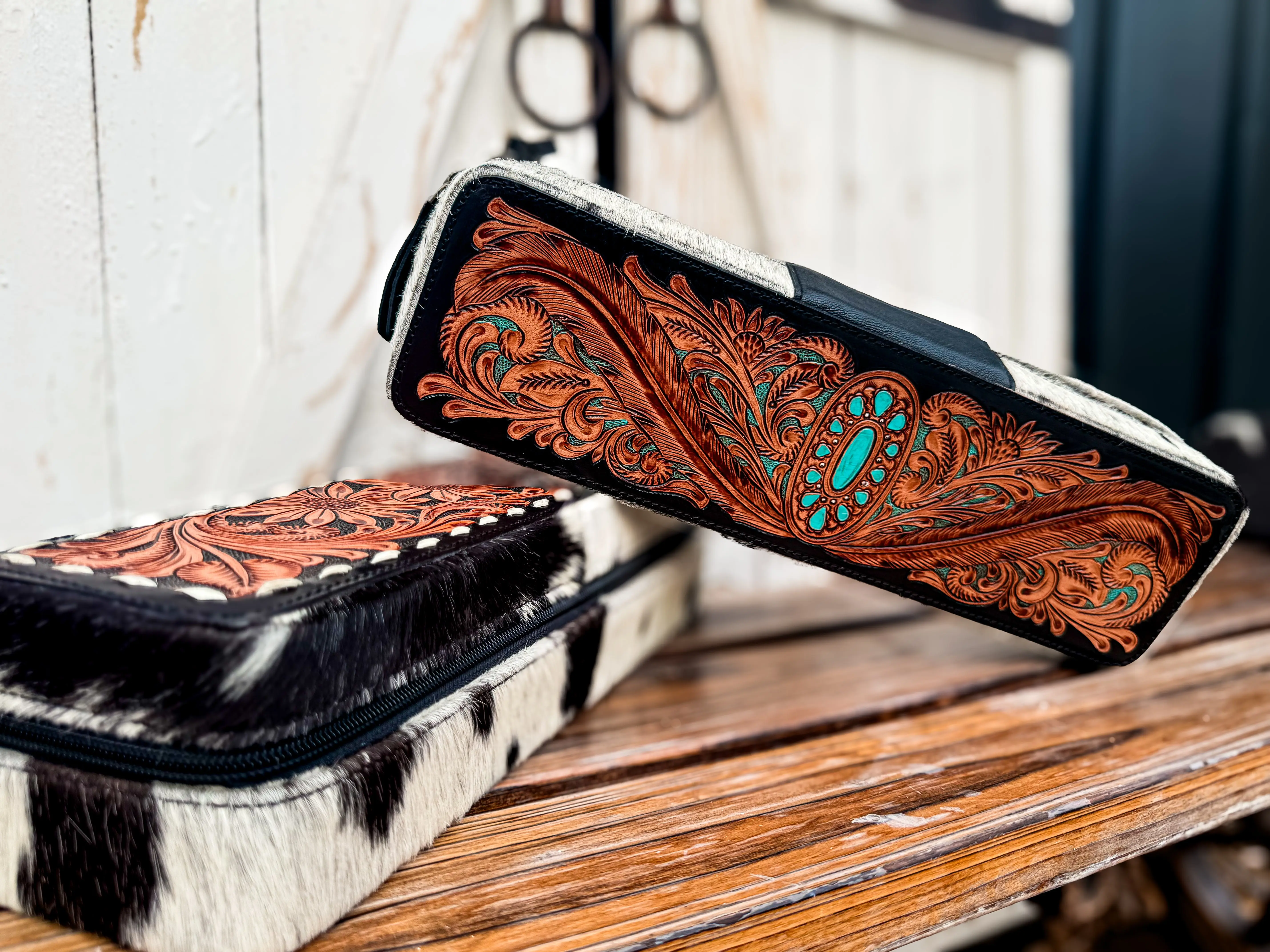 The Wild Hair Tool Box | Western Cowhide Hair Tool Travel Case