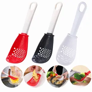 Multifunctional Grinding Mixing Spoon, Garlic Ginger Auxiliary Press, Potato Masher, Kitchen Strainer Scoop, Essential Cooking Tool