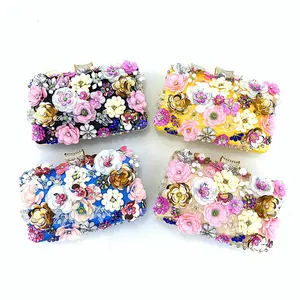 Fashion Dinner Bag Clutch Handmade Flower Beaded Bag Banquet Wedding Party Bag Clutch Bag Shoulder Bag christmas gift ideas glass cleaner christmas 2024 ornament 2024 christmas ornament