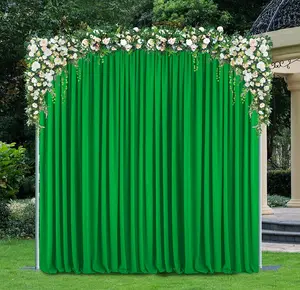 10 ft x 10 ft Scuba (Wrinkle-Free) (240 GSM) Event Backdrop Curtain Drape Panel - Emerald Green (1pc)