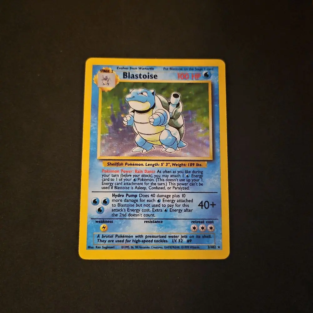Blastoise - 2 - Base Set Holofoil LP-/MP+