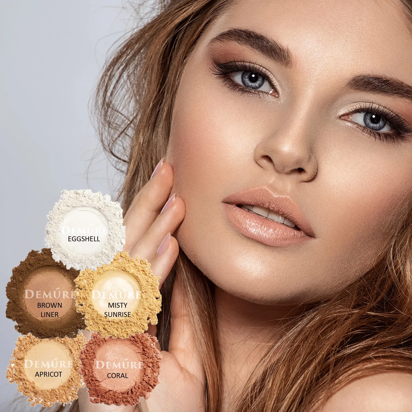 Matte Apricot Mineral Eyeshadow, Cosmetic Makeup Single Item with Rich Pigment, Suitable for All Skin Types